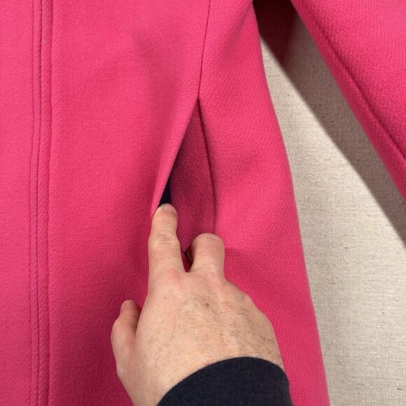 J. Crew Coat Womens 0P Petite Nello Gori Italian Stadium Cloth‎ Wool Blend Pink - Picture 7 of 11
